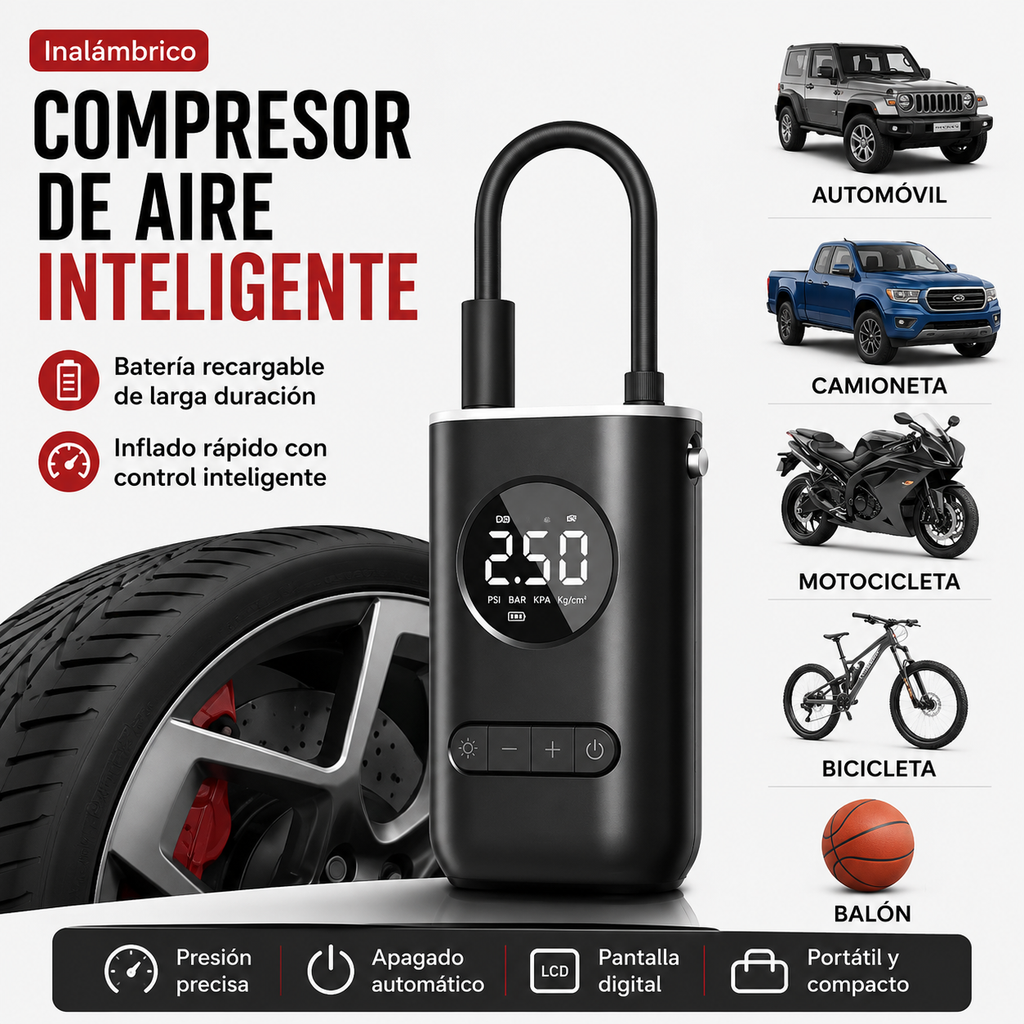 Compresor de aire portatil AeroPump Pro®